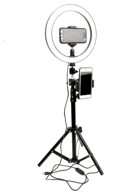 Selfie Ring Light With Tripod Phone Holder Clips - Kiwibay