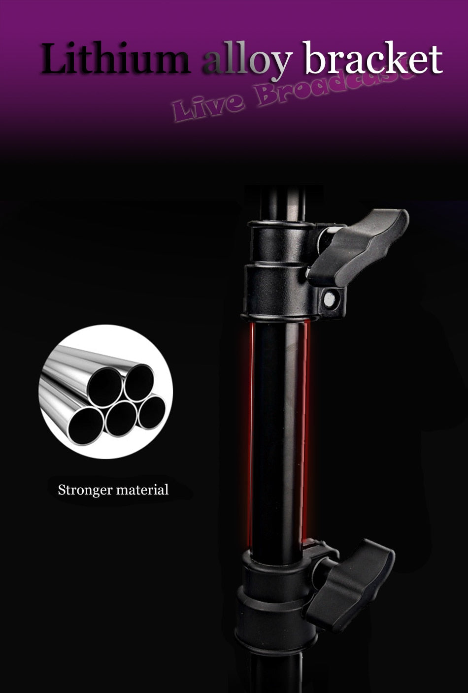 Selfie Ring Light With Tripod Phone Holder Clips - Kiwibay