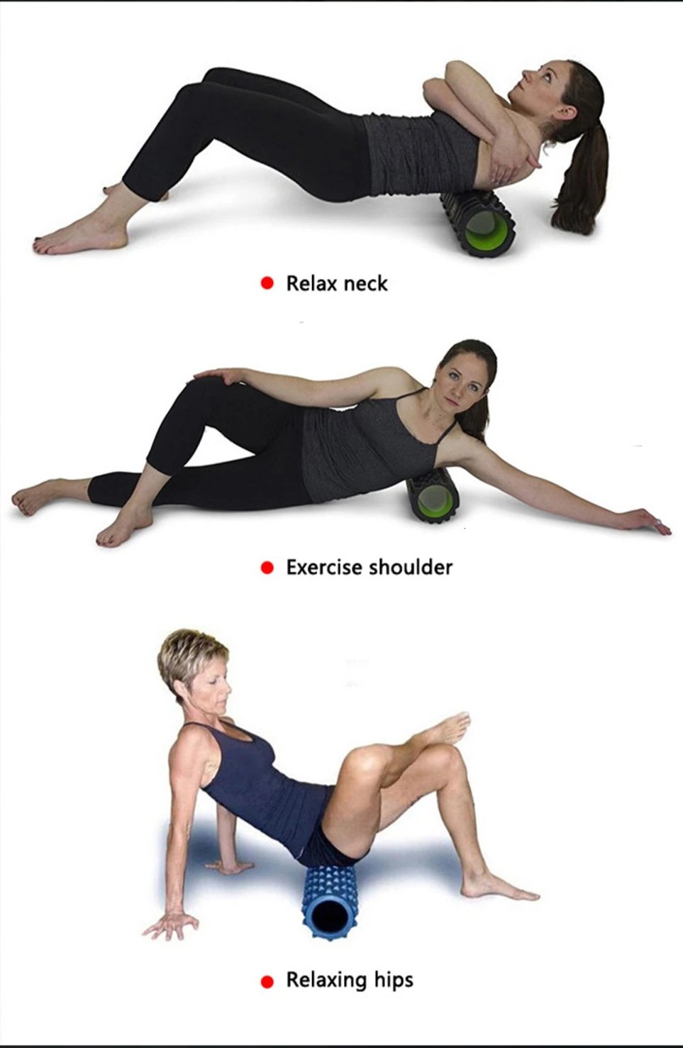 Fitness Roller | Yoga Foam Roller | Muscle Relax Foam Massage Roller - Kiwibay