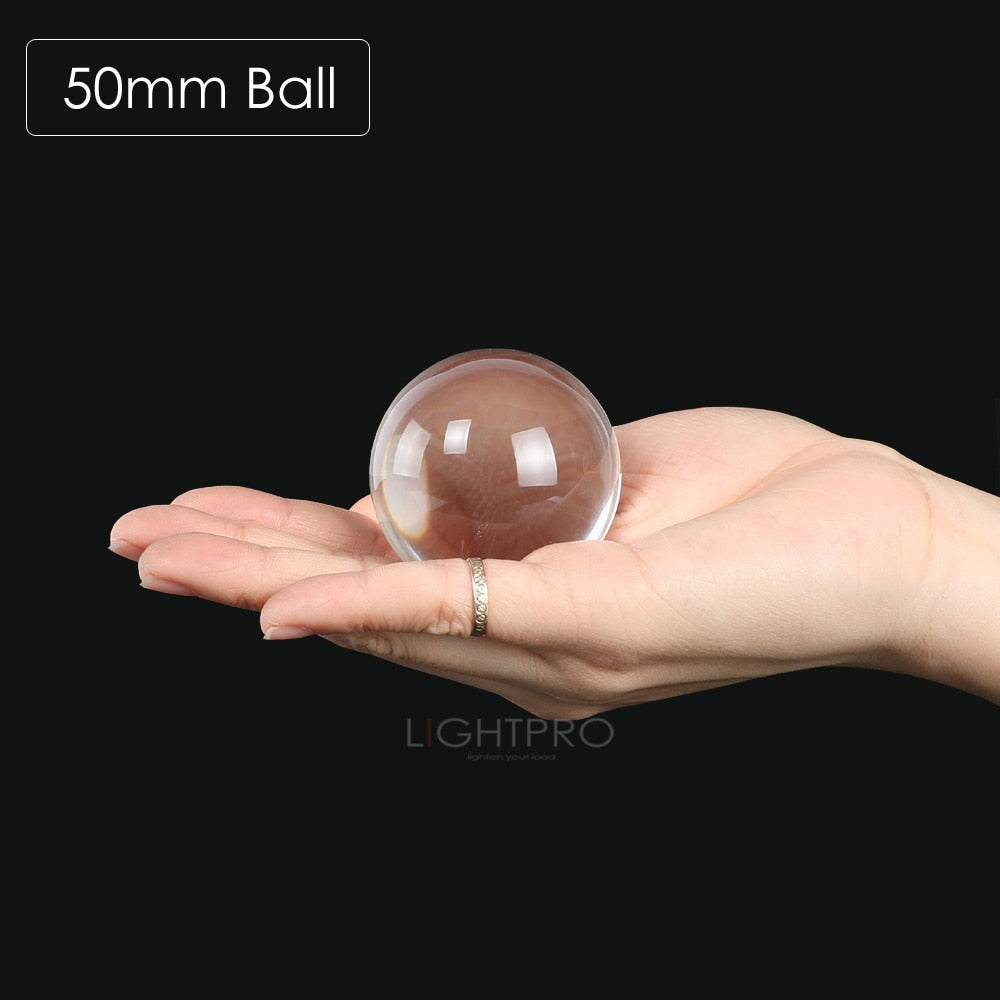 LensBall - Crystal Quartz Clear Magic Glass Ball with Portable Bag for Photography - Kiwibay