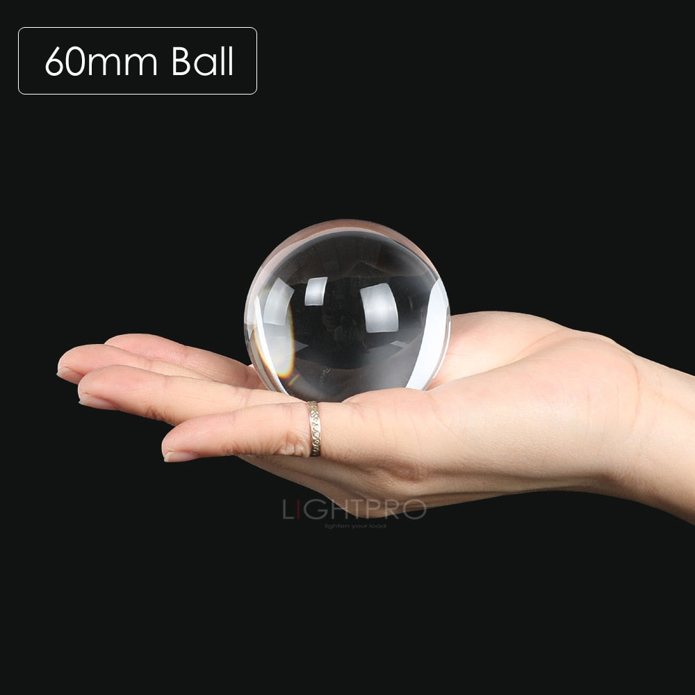LensBall - Crystal Quartz Clear Magic Glass Ball with Portable Bag for Photography - Kiwibay