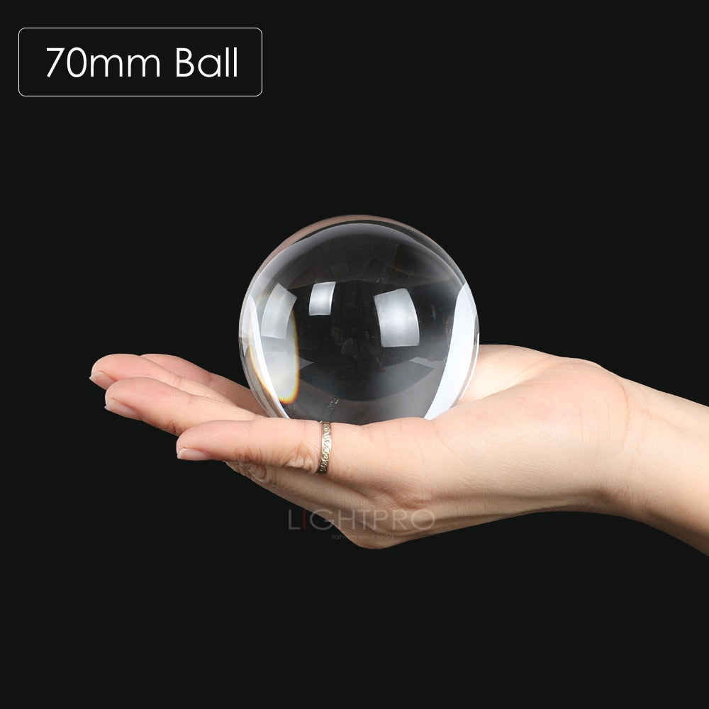 LensBall - Crystal Quartz Clear Magic Glass Ball with Portable Bag for Photography - Kiwibay