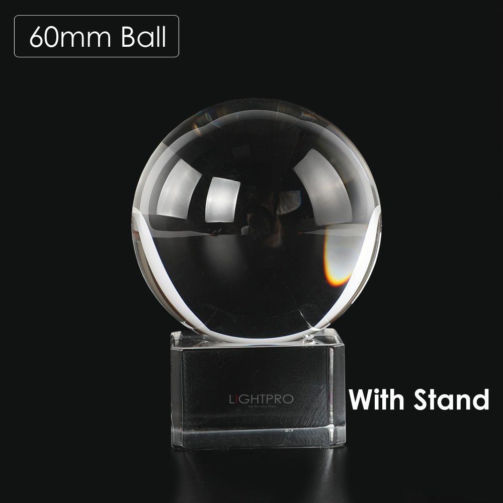 LensBall - Crystal Quartz Clear Magic Glass Ball with Portable Bag for Photography - Kiwibay