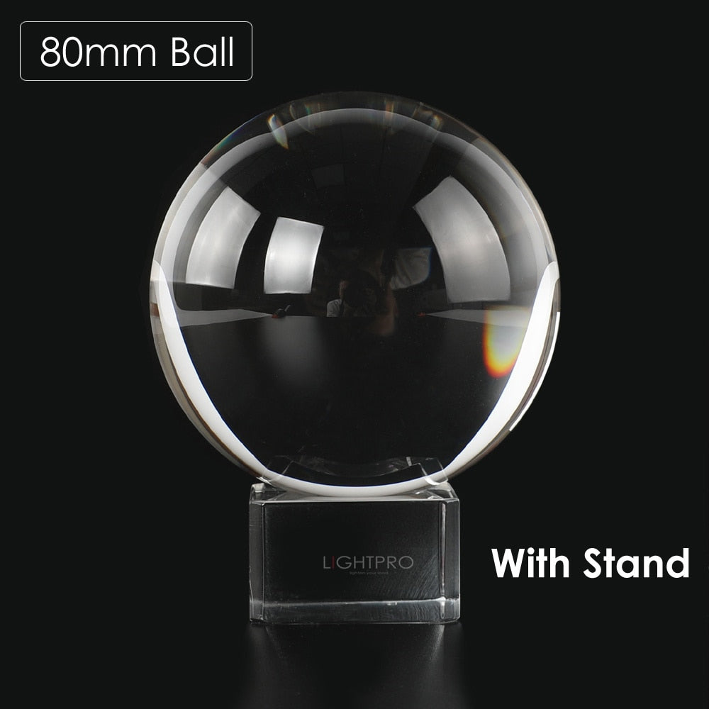 LensBall - Crystal Quartz Clear Magic Glass Ball with Portable Bag for Photography - Kiwibay