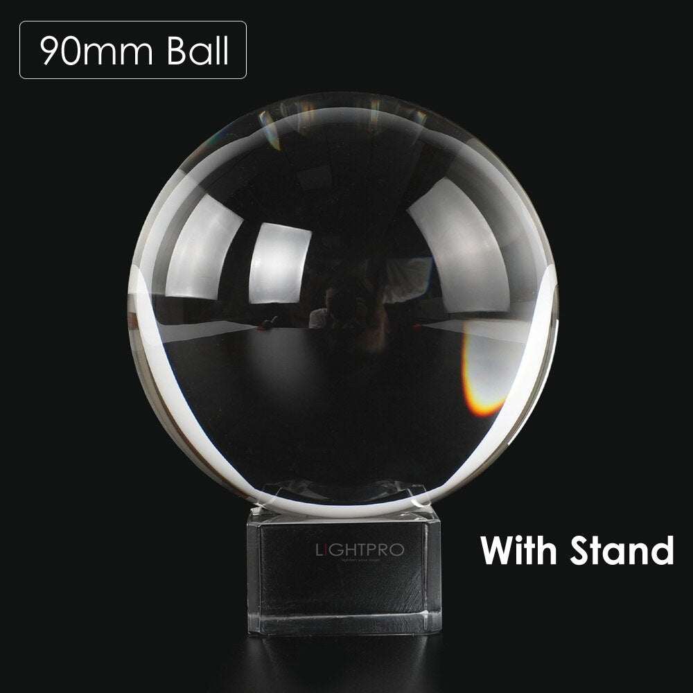 LensBall - Crystal Quartz Clear Magic Glass Ball with Portable Bag for Photography - Kiwibay