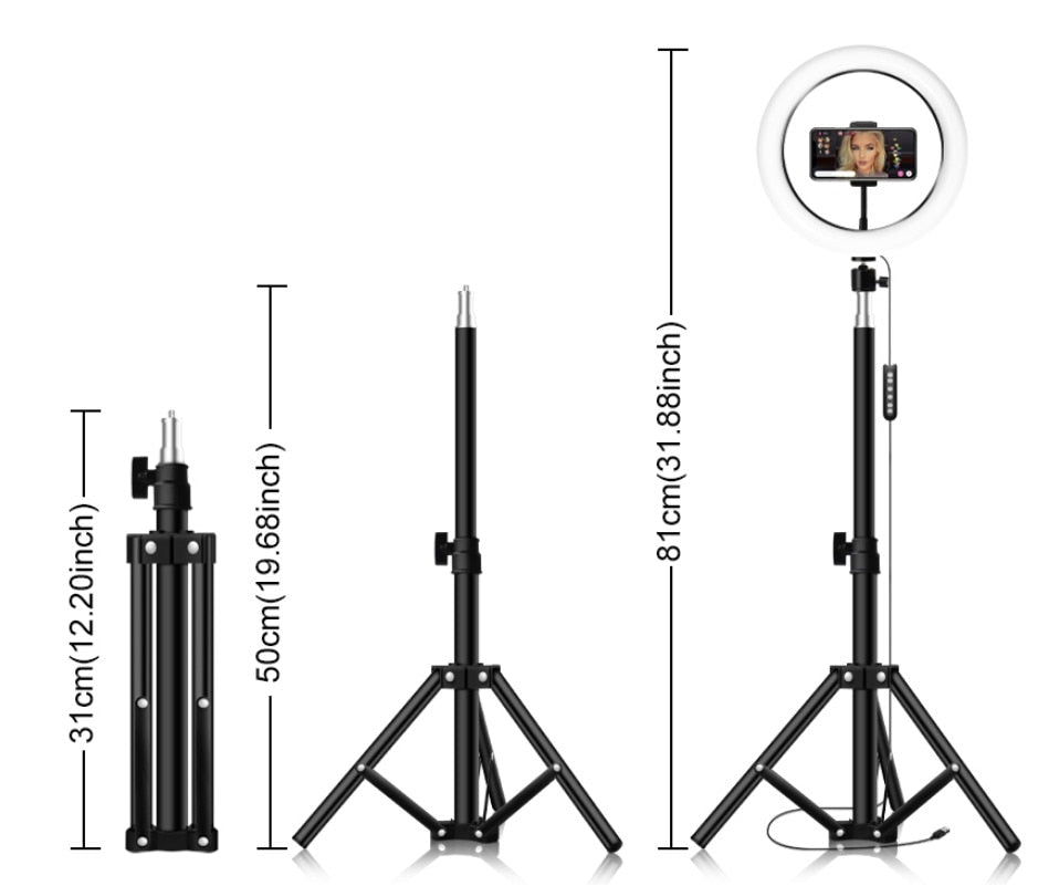 Ring Light with Tablet Holder and Tripod Stand Kit for Photobooth - Kiwibay