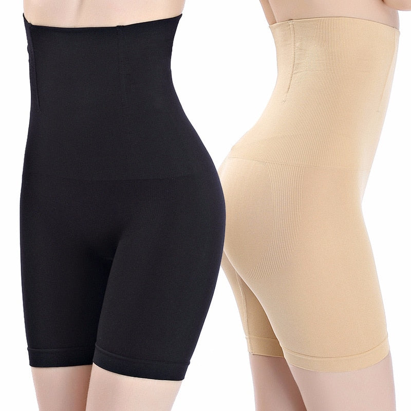 Women High-Waist Body Shaper Tummy Control Thong Pants Shapewear Slim  Underwear~
