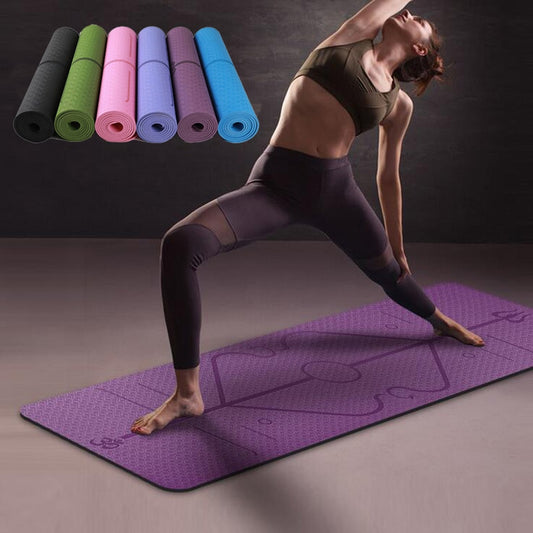 Yoga Mat with Position Lines - Kiwibay