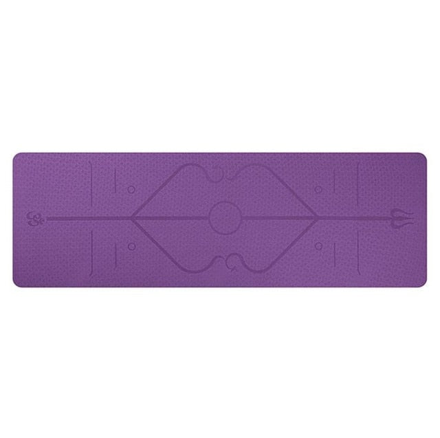 Yoga Mat with Position Lines - Kiwibay