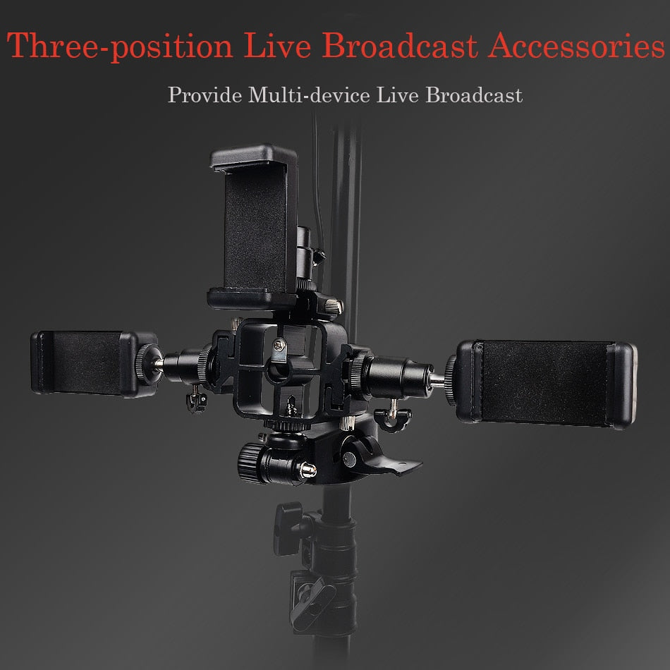 Selfie Ring Light With Tripod Phone Holder Clips - Kiwibay