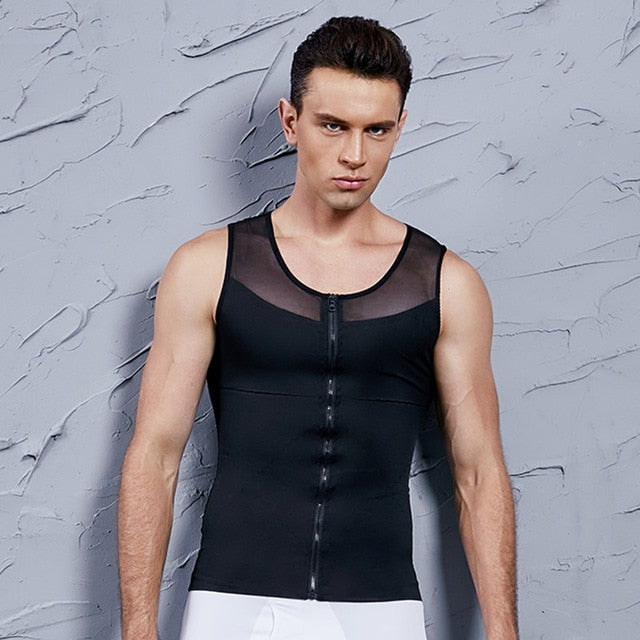 Mens Shapewear - Chest and Tummy Compression Vest