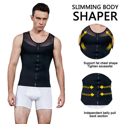 Mens Shapewear - Chest and Tummy Compression Vest - Kiwibay