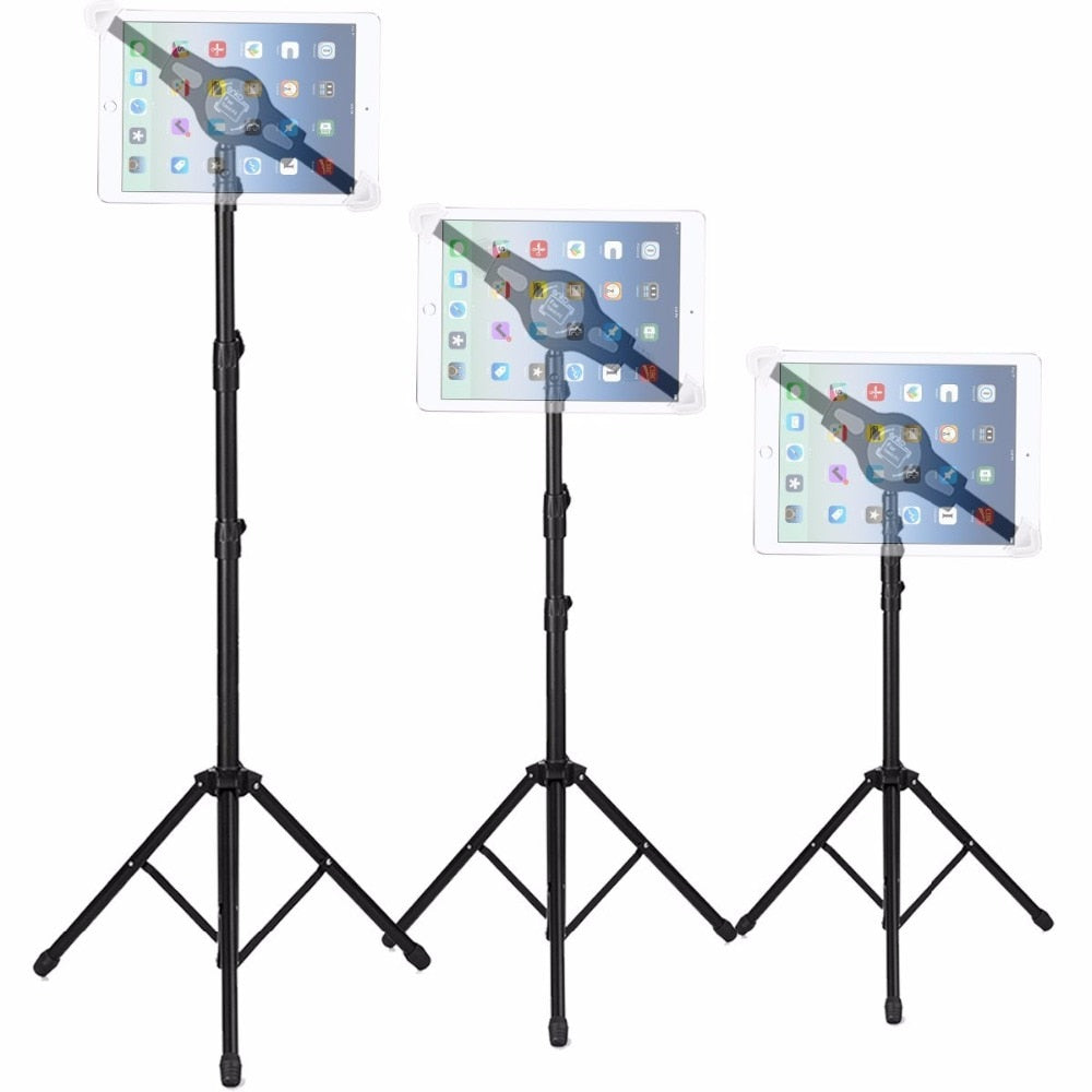 iPad | Tablet Tripod - Height Adjustable 360 Rotating Floor Stand | All 7-12 inch Tablets - Kiwibay