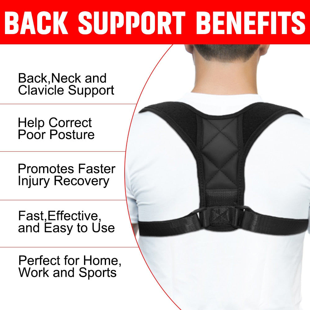Adjustable Back Posture Support | Medical Posture Corrector | Back Support Belt | Corset Orthopedic Brace - Kiwibay
