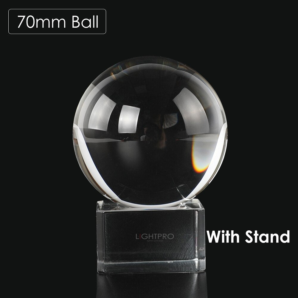 LensBall - Crystal Quartz Clear Magic Glass Ball with Portable Bag for Photography - Kiwibay